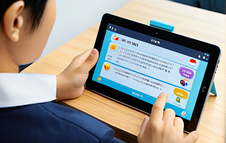 **Prompt:** A cheerful young adult, fully clothed in comfortable, modest attire, deeply engaged in a gamified Korean language learning application on a sleek tablet. The tablet screen subtly displays animated elements like colorful badges, progress bars, and interactive mini-games related to Korean vocabulary or grammar. The background is a bright, modern learning cafe, with a few traditional Korean textbooks visible in the soft-focus background, symbolizing a new era of learning. Professional photography, high resolution, perfect anatomy, correct proportions, natural pose, well-formed hands, proper finger count, natural body proportions, safe for work, appropriate content, fully clothed, family-friendly.