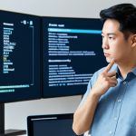 A diverse web design professional, male or female, in modest business casual attire, standing thoughtfully in a bright, modern office space. On the large monitor in front of them, various digital screens display different linguistic scripts, including Hangul characters and Latin alphabet text, subtly symbolizing global communication and design versatility. The atmosphere is clean and contemporary.
fully clothed, appropriate attire, safe for work, perfect anatomy, correct proportions, natural pose, well-formed hands, proper finger count, professional, high-quality, studio lighting.