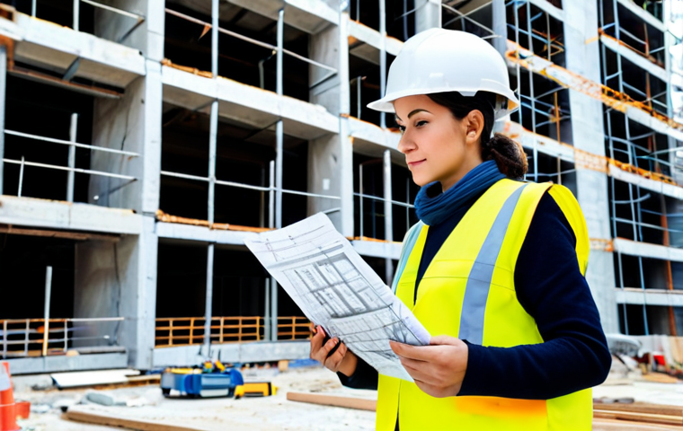 **

"A professional architect, fully clothed in a modest business casual outfit appropriate for a construction site, is reviewing blueprints at a modern building project in Istanbul, Turkey. She is wearing a hard hat and safety vest. The background shows a partially constructed building with scaffolding and construction workers. Perfect anatomy, correct proportions, natural pose, well-formed hands, proper finger count, natural body proportions. Professional photography, bright daylight, safe for work, appropriate content, family-friendly."

**